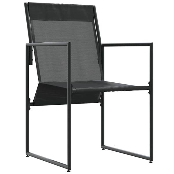 Grote foto vidaxl tuinstoelen 4 pcs zwart en antraciet 50.5 x 59 x 81.5 cm tuin en terras tuinmeubelen
