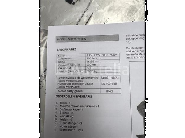 Grote foto stofafzuiging dusty tt1020 doe het zelf en verbouw ijzerwaren en bevestigingsmiddelen