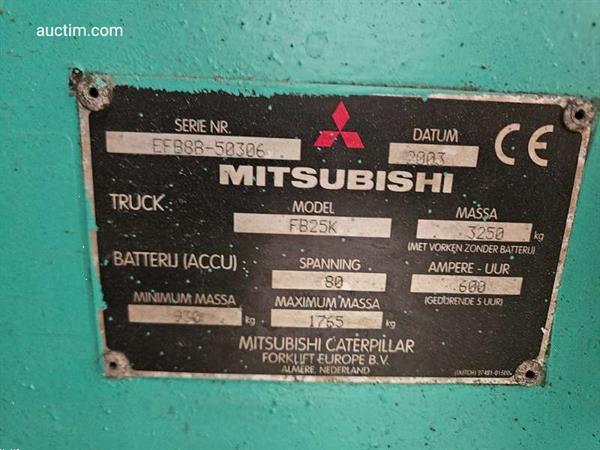Grote foto mitsubishi fb25k elektrische heftruck 2003 agrarisch heftrucks