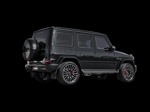 Grote foto dit betreft een mercedes g63 w465 akrapovic uitlaat systeem auto onderdelen tuning en styling