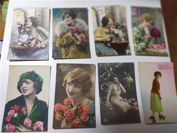 Grote foto mooie dames ansichtkaarten1910 1940 verzamelen ansichten thema