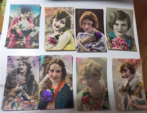 Grote foto mooie dames ansichtkaarten1910 1940 verzamelen ansichten thema