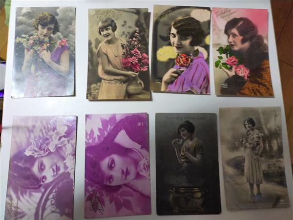 Grote foto mooie dames ansichtkaarten1910 1940 verzamelen ansichten thema
