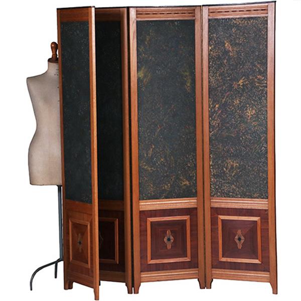 Grote foto 4 slags kamerscherm met sterrehemel en inlegwerk onderpanelen beide kanten identiek no.330325 antiek en kunst stoelen en banken