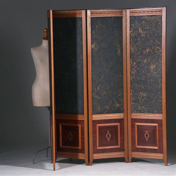 Grote foto 4 slags kamerscherm met sterrehemel en inlegwerk onderpanelen beide kanten identiek no.330325 antiek en kunst stoelen en banken