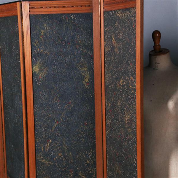 Grote foto 4 slags kamerscherm met sterrehemel en inlegwerk onderpanelen beide kanten identiek no.330325 antiek en kunst stoelen en banken