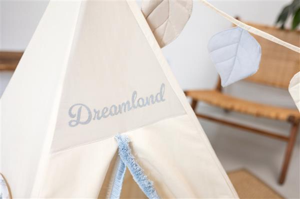 Grote foto tipi tent dreamland met pompons tipi met pompons 2 kussens en mat kinderen en baby overige