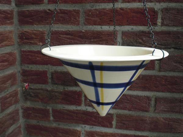 Grote foto plantenhanger keramiek vintage antiek en kunst keramiek en aardewerk