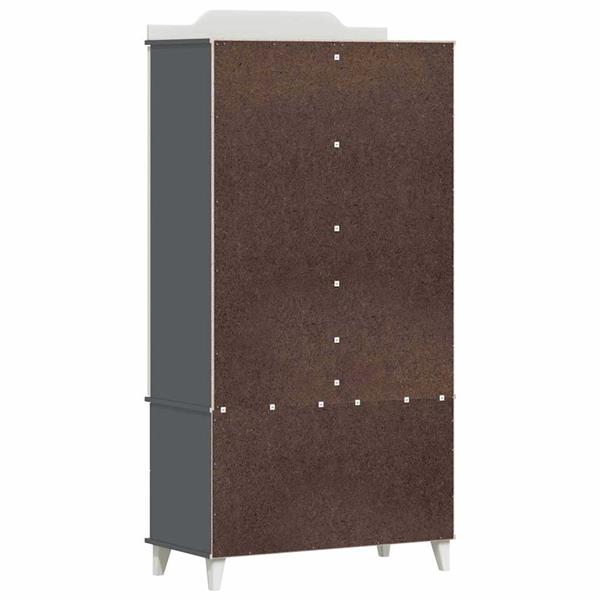 Grote foto vidaxl krijtbord kast met lade met plank grijs en wit bewerkt hout huis en inrichting overige