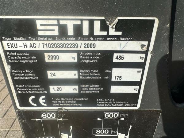 Grote foto vs 22381 elektrische hoogheffer palletwagen still 600mm doe het zelf en verbouw hefwerktuigen
