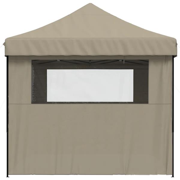 Grote foto vidaxl partytent inklapbaar pop up met 4 zijwanden taupe tuin en terras overige tuin en terras