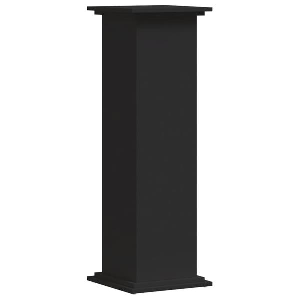 Grote foto vidaxl plantenstandaard 33x33x100 cm bewerkt hout zwart tuin en terras overige tuin en terras