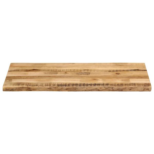 Grote foto vidaxl tafelblad met natuurlijke rand 120x60x2 5 cm massief mangohout antiek en kunst stoelen en banken