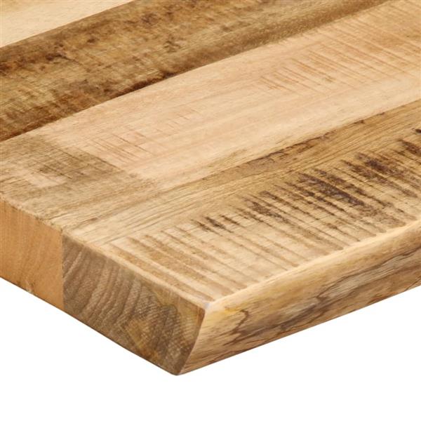 Grote foto vidaxl tafelblad met natuurlijke rand 120x60x2 5 cm massief mangohout antiek en kunst stoelen en banken