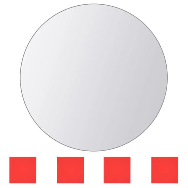 Grote foto vidaxl 16 st spiegeltegels rond glas antiek en kunst spiegels