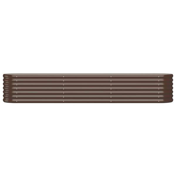 Grote foto vidaxl plantenbak 224x40x36 cm gegalvaniseerd staal bruin tuin en terras overige tuin en terras
