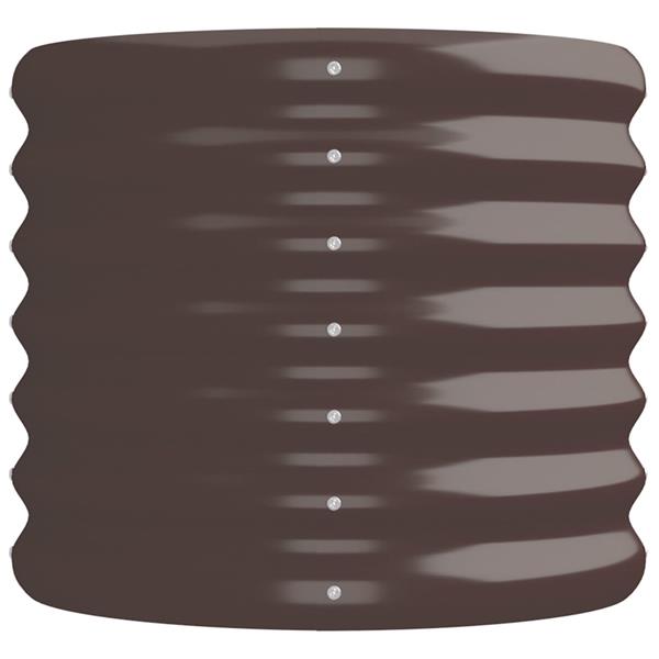 Grote foto vidaxl plantenbak 224x40x36 cm gegalvaniseerd staal bruin tuin en terras overige tuin en terras