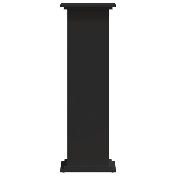 Grote foto vidaxl plantenstandaard 33x33x100 cm bewerkt hout zwart tuin en terras overige tuin en terras