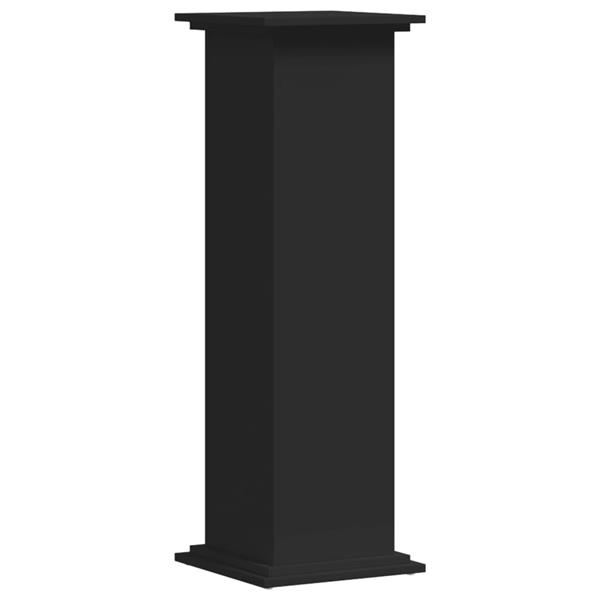 Grote foto vidaxl plantenstandaard 33x33x100 cm bewerkt hout zwart tuin en terras overige tuin en terras