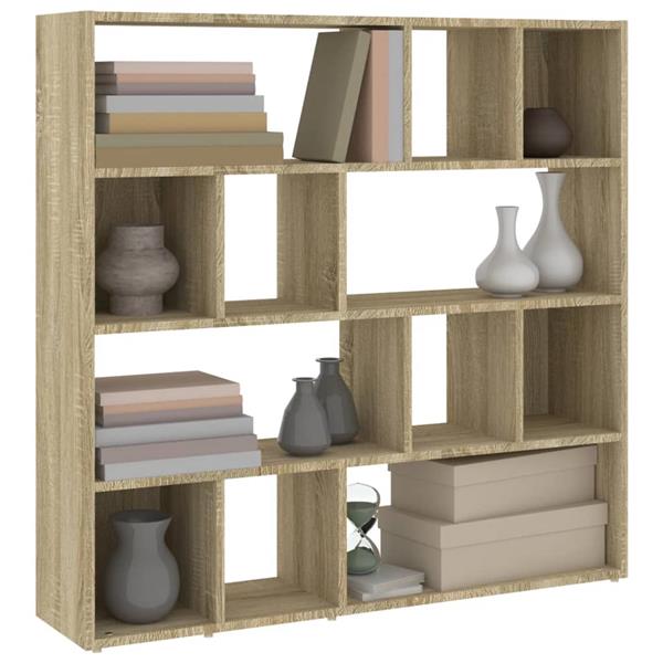 Grote foto vidaxl boekenkast kamerscherm 105x24x102 cm sonoma eikenkleurig huis en inrichting overige huis en inrichting