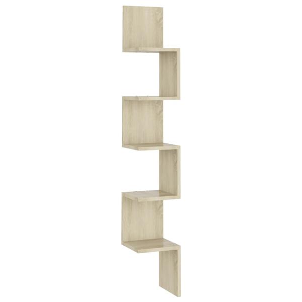 Grote foto vidaxl hoekwandschap 20x20x127 5 cm bewerkt hout sonoma eikenkleurig huis en inrichting woningdecoratie