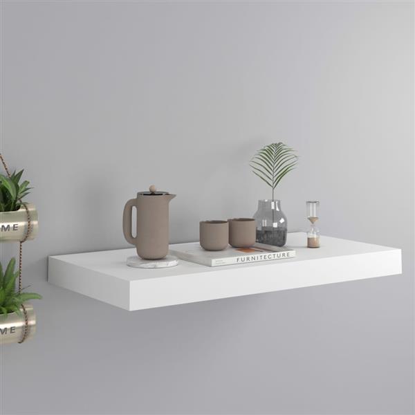 Grote foto vidaxl wandschap zwevend 50x23x3 8 cm mdf wit huis en inrichting woningdecoratie