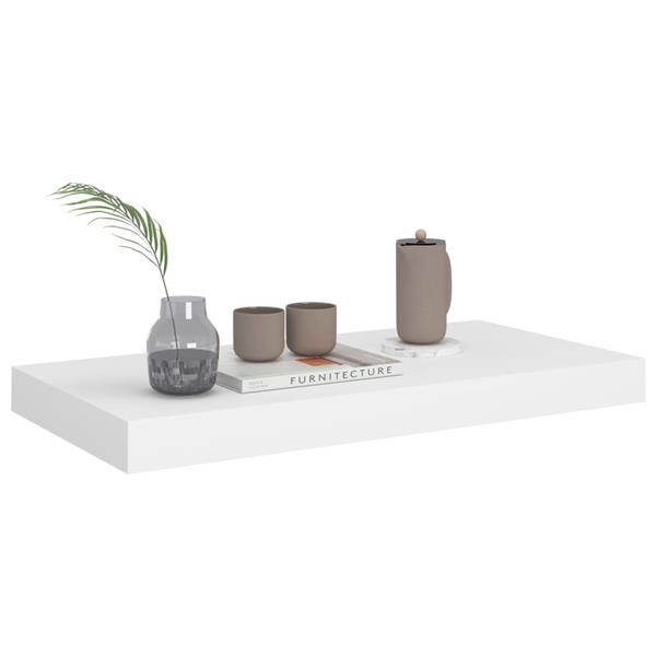 Grote foto vidaxl wandschap zwevend 50x23x3 8 cm mdf wit huis en inrichting woningdecoratie