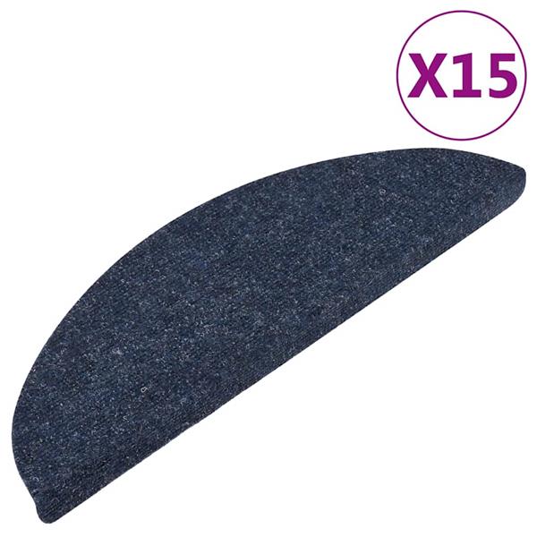 Grote foto vidaxl trapmatten zelfklevend 15 st 56x17x3 cm blauw huis en inrichting overige huis en inrichting
