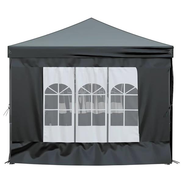 Grote foto vidaxl partytent inklapbaar met zijwanden 3x6 m zwart tuin en terras overige tuin en terras
