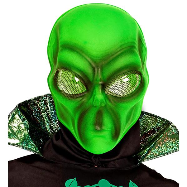 Grote foto halloween masker groen alien plastic verzamelen overige verzamelingen