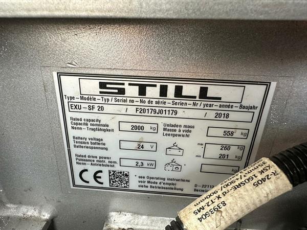 Grote foto vs 22385 elektrische palletwagen still exh sf20 bj2018 doe het zelf en verbouw hefwerktuigen