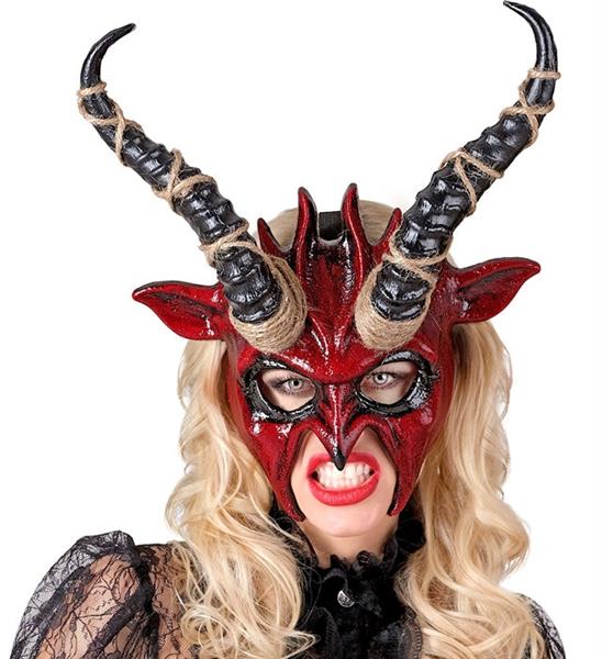 Grote foto halloween masker sjamaan duivel verzamelen overige verzamelingen