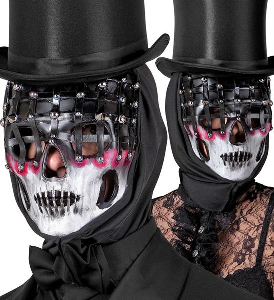 Grote foto halloween masker zwart wit skelet gaas verzamelen overige verzamelingen