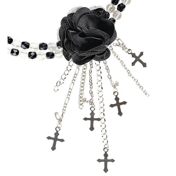Grote foto halloween ketting zwart met roos verzamelen overige verzamelingen