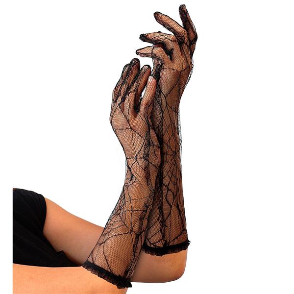 Grote foto halloween handschoenen zwart spinnenweb verzamelen overige verzamelingen