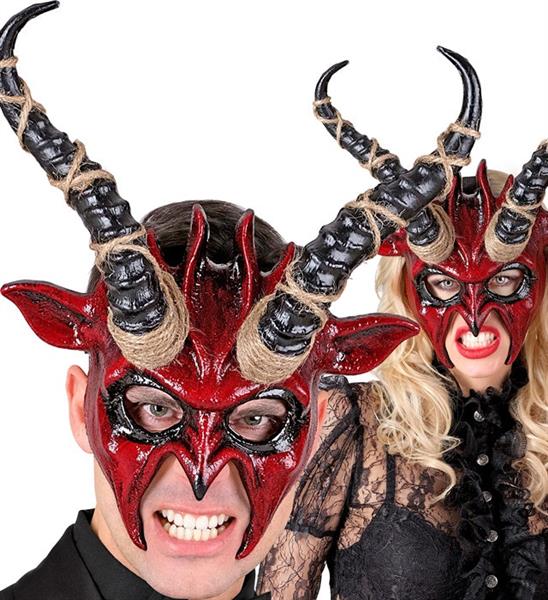 Grote foto halloween masker sjamaan duivel verzamelen overige verzamelingen