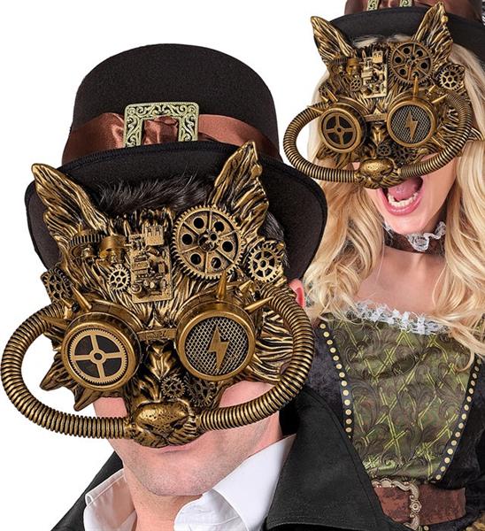 Grote foto steampunk masker goud vos verzamelen overige verzamelingen