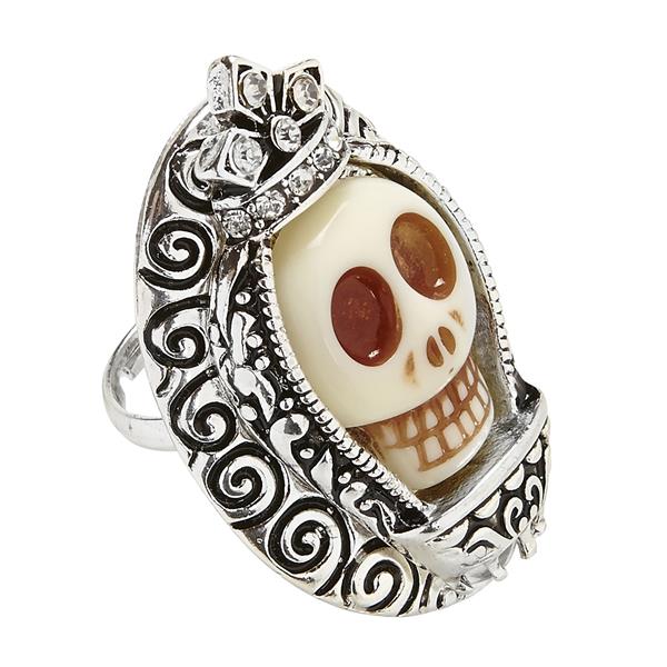 Grote foto halloween ring zilver schedel verzamelen overige verzamelingen