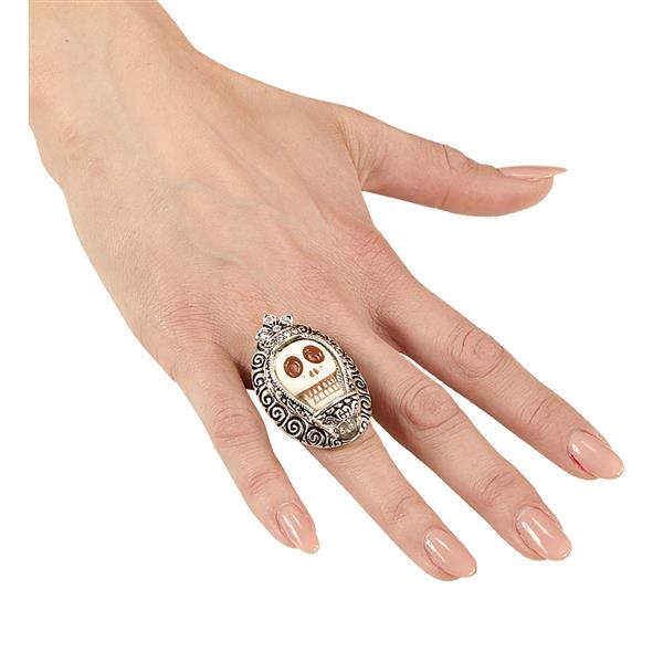 Grote foto halloween ring zilver schedel verzamelen overige verzamelingen