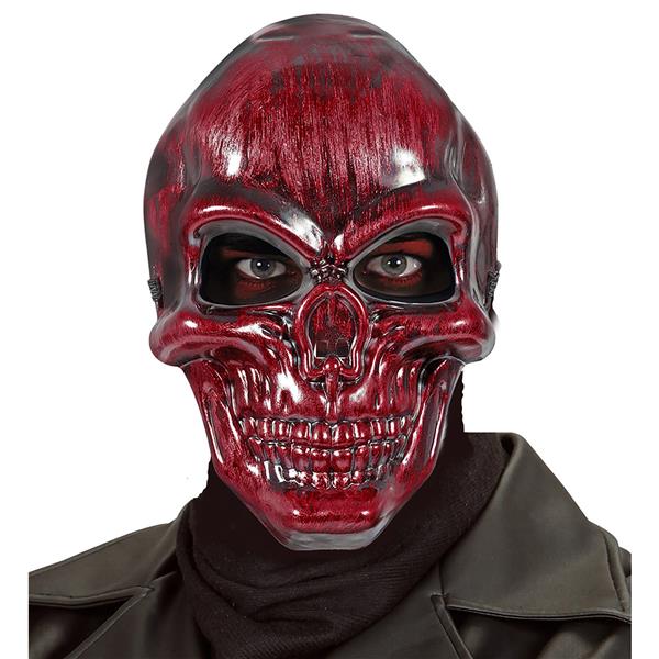 Grote foto halloween masker bordeaux rood schedel verzamelen overige verzamelingen