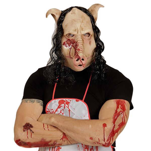 Grote foto halloween masker beige varken verzamelen overige verzamelingen