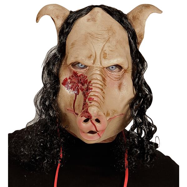 Grote foto halloween masker beige varken verzamelen overige verzamelingen