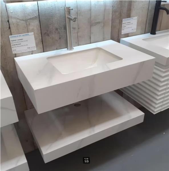 Grote foto op op hangend badmeubel marmerlook 80x50 cm nr1 huis en inrichting badkamermeubels