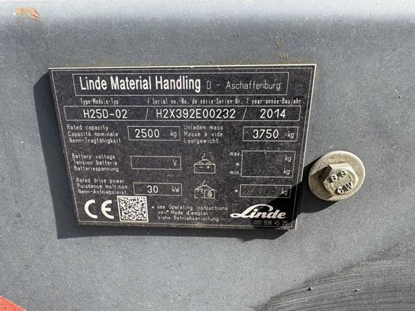 Grote foto linde h25d 02 triplo 470 freelift sideshift vw diesel 2014 agrarisch heftrucks