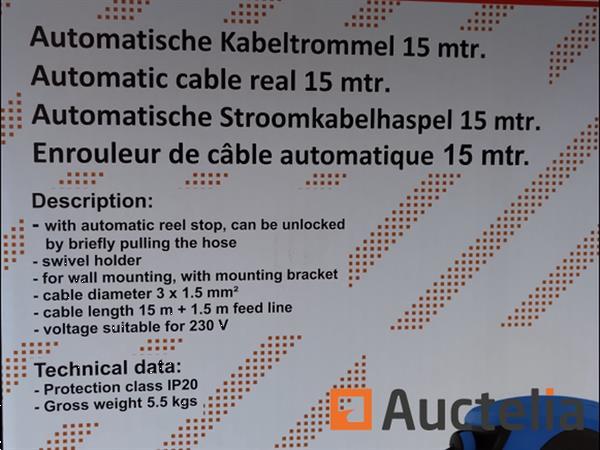 Grote foto 010278 072 automatisch stroomkabelhaspel 15 meter doe het zelf en verbouw gereedschappen en machines