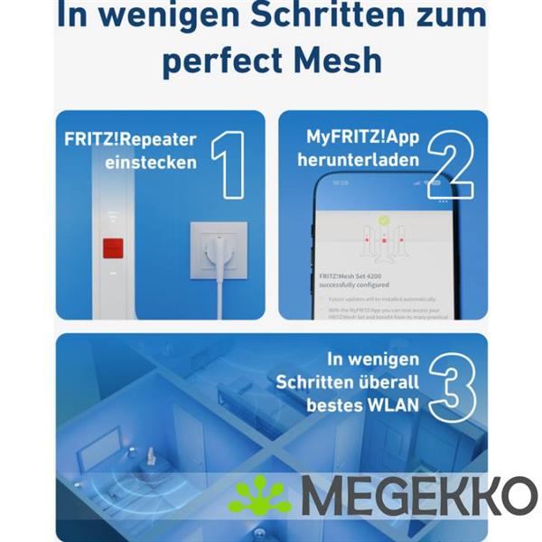Grote foto fritz mesh set 4200 3 pack edition router computers en software netwerkkaarten routers en switches