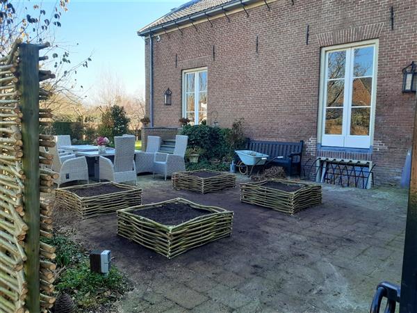 Grote foto wilgentenen schutting tuin en terras hekken en schuttingen