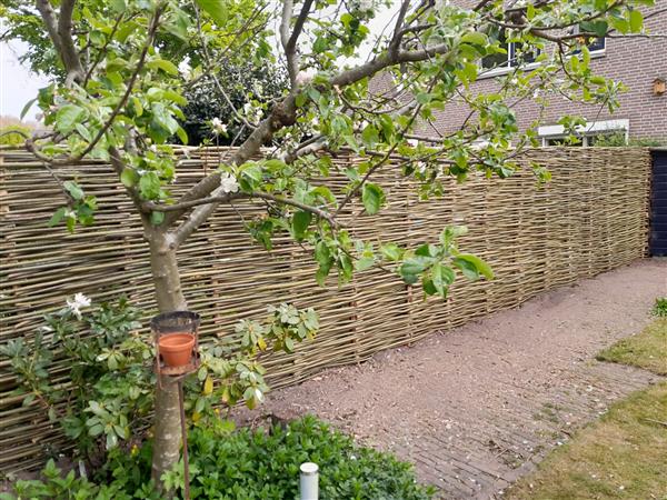 Grote foto wilgentenen schutting tuin en terras hekken en schuttingen