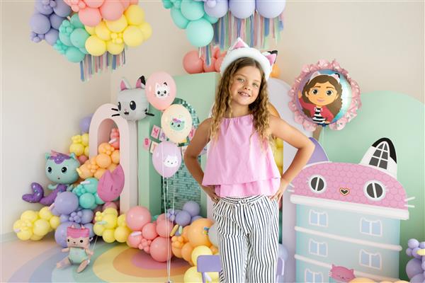 Grote foto gabby dollhouse folie ballon met ruffle 52x52 cm verzamelen overige verzamelingen