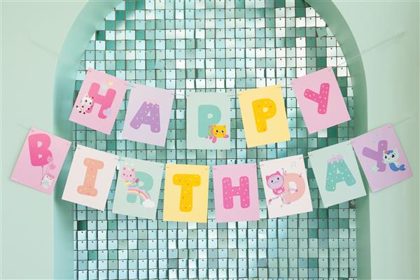 Grote foto letterslinger happy birthday gabby dollhouse 180 x 15 cm verzamelen overige verzamelingen